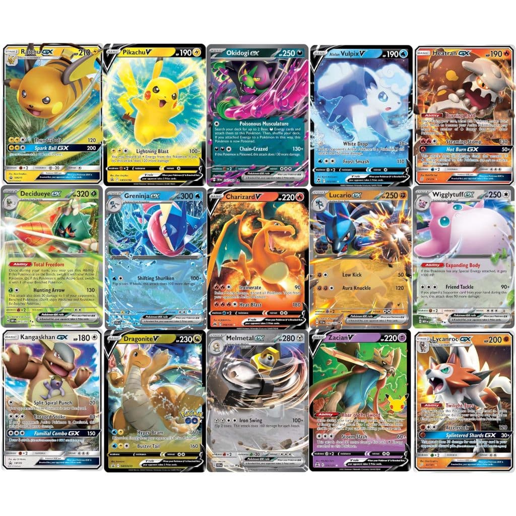 100 Cartas Pokémon 10 Brilhantes e 2 Ultra Raras Nenhuma Repetida Originais Pokémon Português