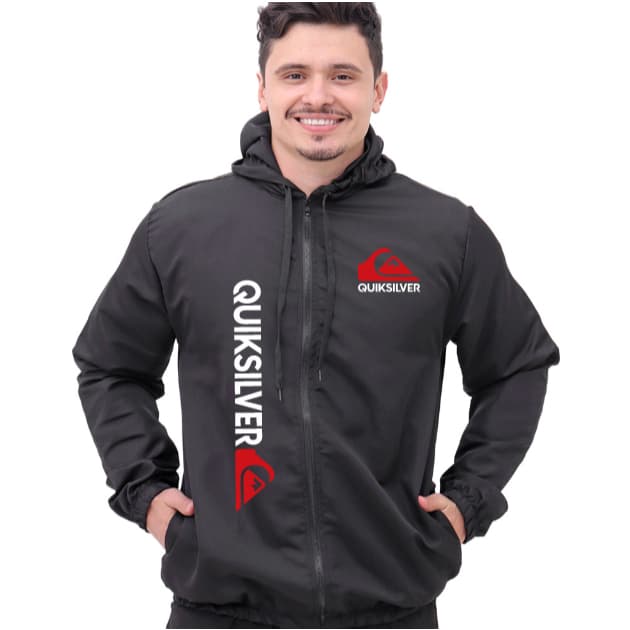 Casaco Corta Vento Quik S. Jaqueta Adulto Super Leve Com Ziper E Capuz