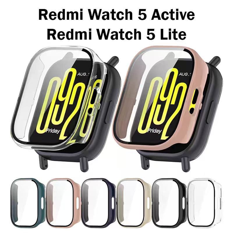 FE Crepúsculo Case Para Redmi Watch 5 Active / Lite Hard PC Case Capa Protetora De Tela De Vidro Temperado