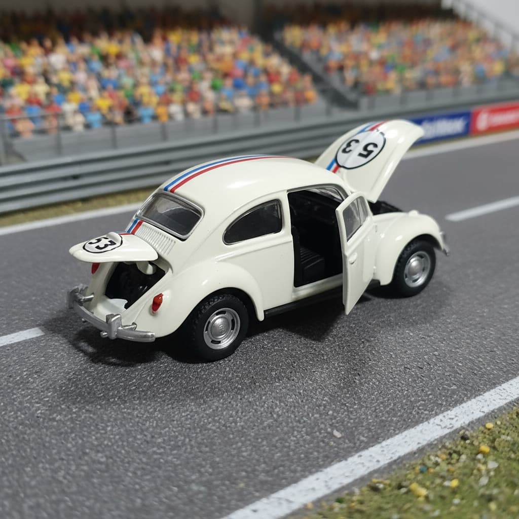 Carrinho Fusca Miniatura Herbie 53 Abre tudo fusca colorido cores diferentes Se meu Fusca falasse