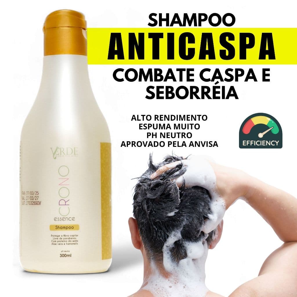 Shampoo Anticaspa Seborreia Coceiras Controla Oleosidade No Couro Cabeludo Limpeza Profunda Homem