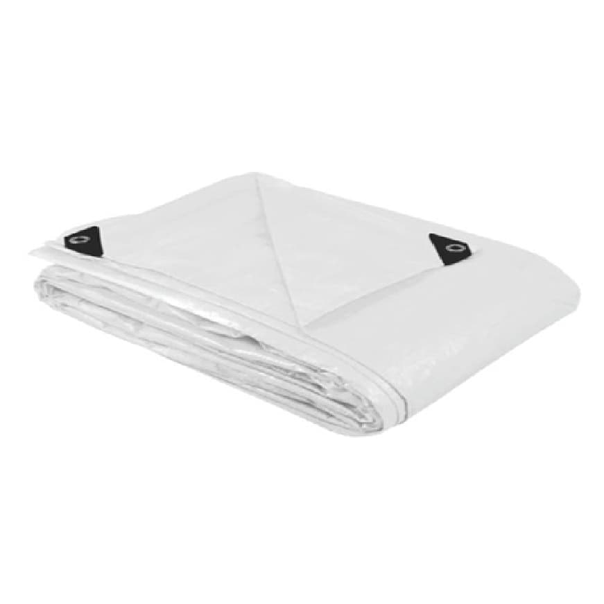 Lona Plástica Polietileno 2x2 branca com ilhós - Multiuso 150 Micras