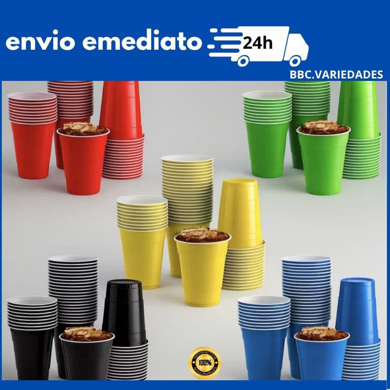 Copo Americano 400ml   Beer Pong  Vermelho / preto / Azul      (  25 e 50 Unidades )