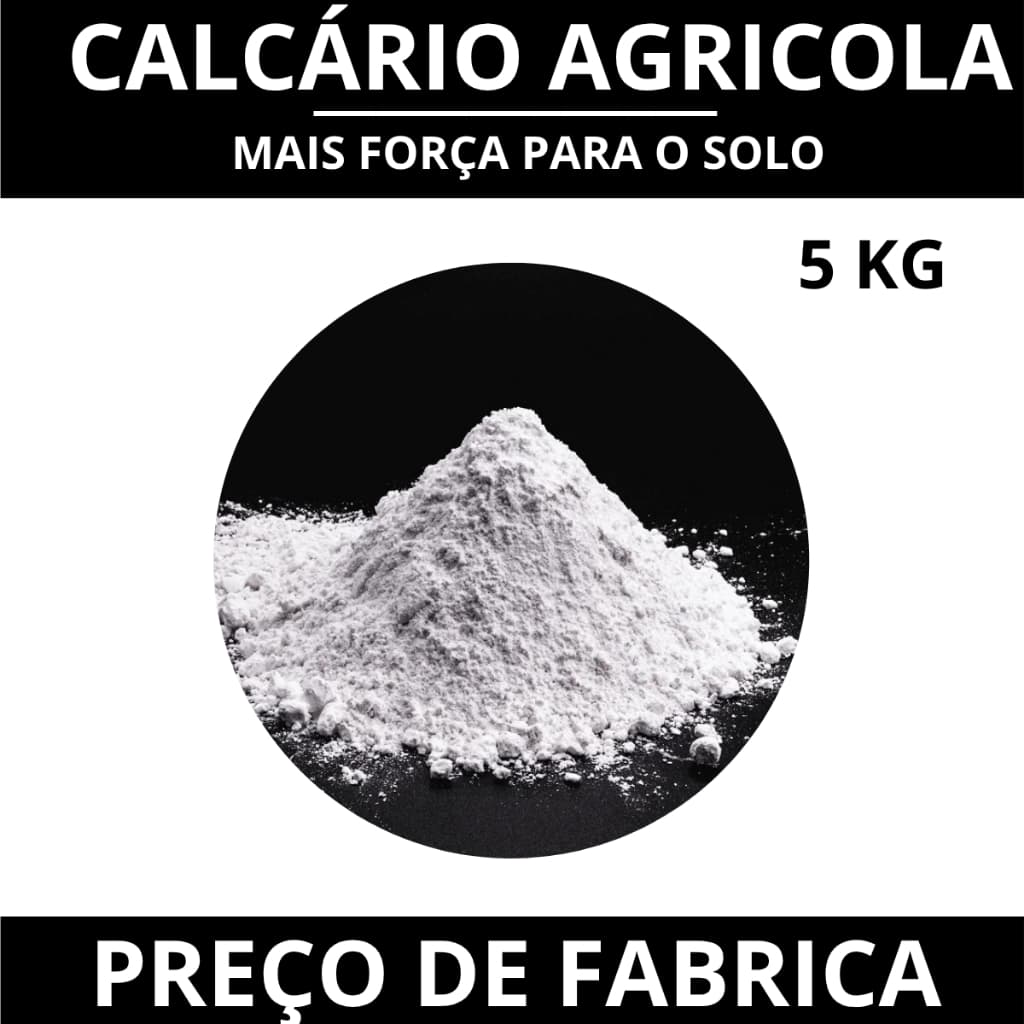 5KG Calcário Agrícola Dolomítico 80% Calcio e Magnésio Corretor De Solo Hortaliças Flores Rosas