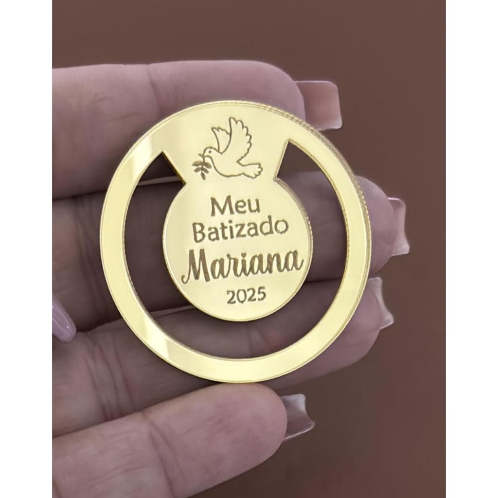 Kit Marca Página Personalizado em acrílico - Batizado Brindes Lembrança