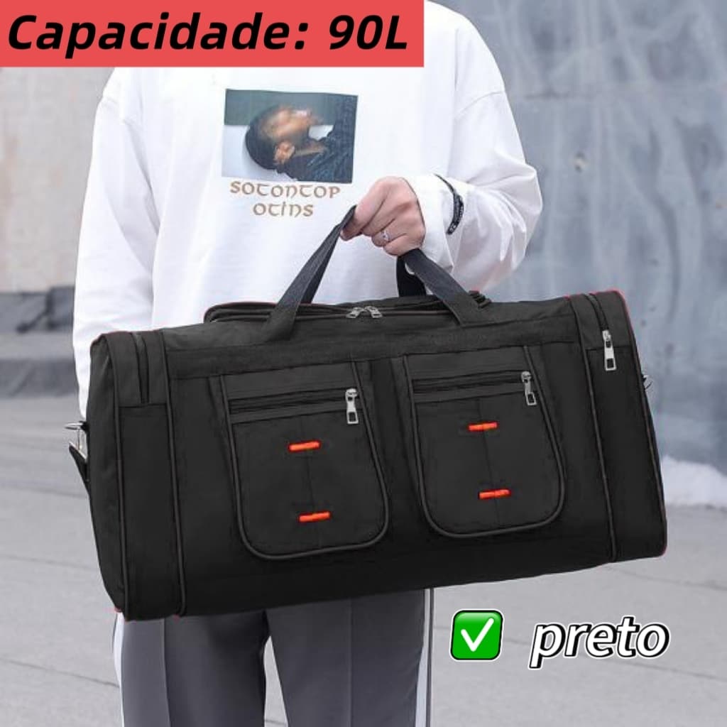 Bolsa Mala De Viagem Nylon Super Grande Large 90l - Genérica Adultos