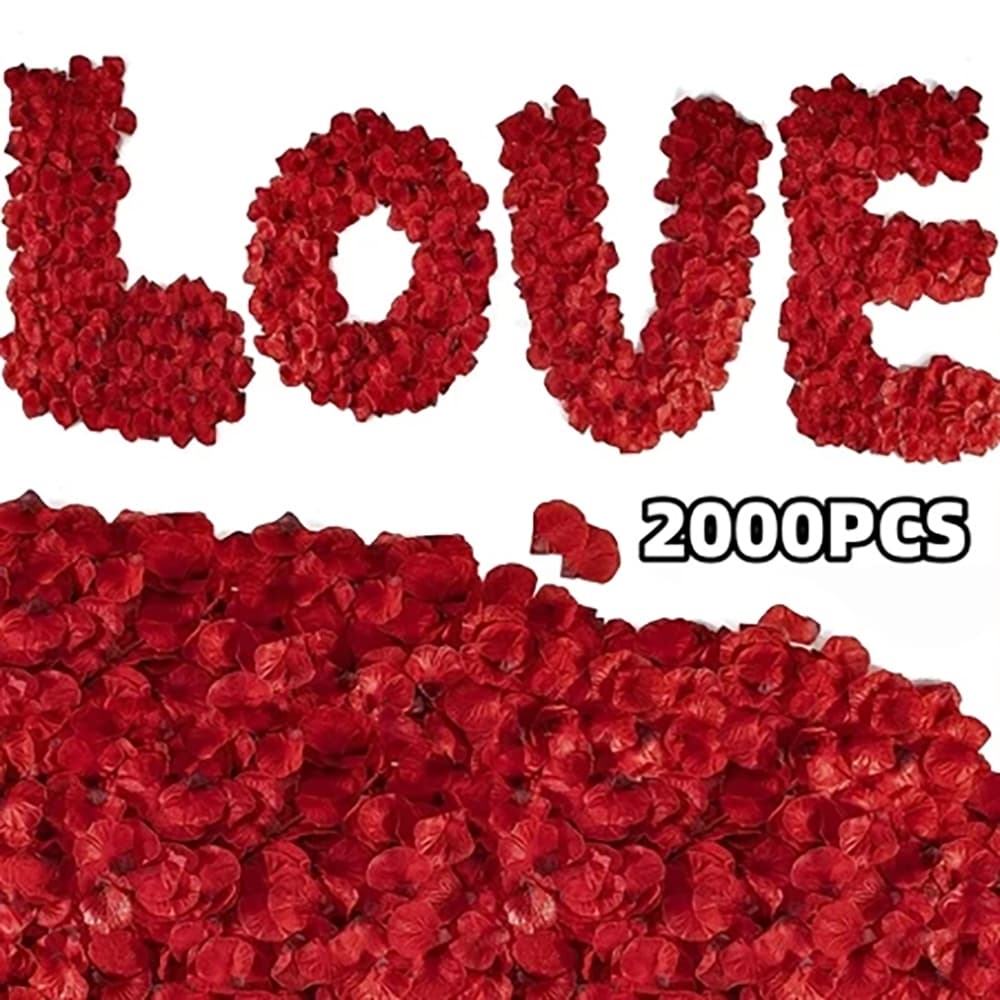 2000 Petalas De Rosas Artificiais Para Decoração Casamento Ar Livre Vermelhas Pétalas