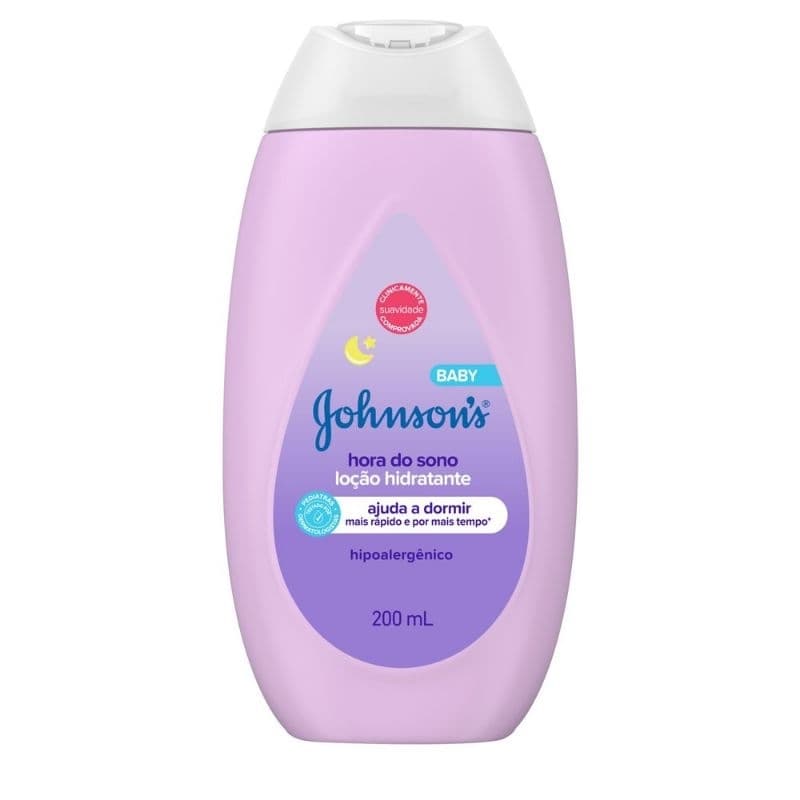 Loção Hidratante Infantil Johnson's Baby Hora do Sono Hipoalergênica 200ml