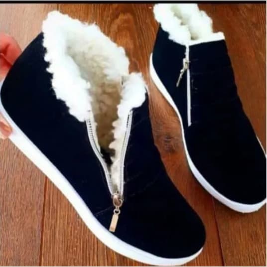 Bota Coturno Feminino De Pelo Lã De Inverno Frio Envio Rapido 2025