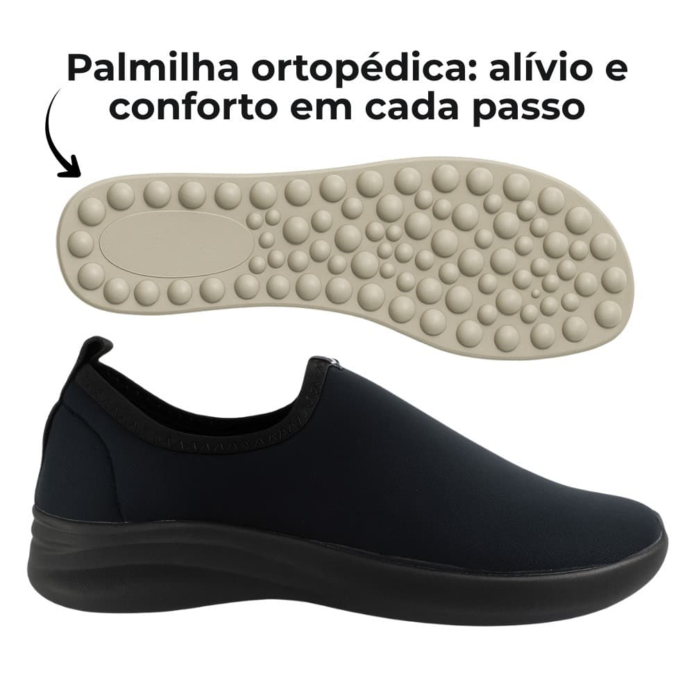 Tênis Massageador Ortopédico + Palmilha Femininos e Masculino Para Esporão e Facite Plantar