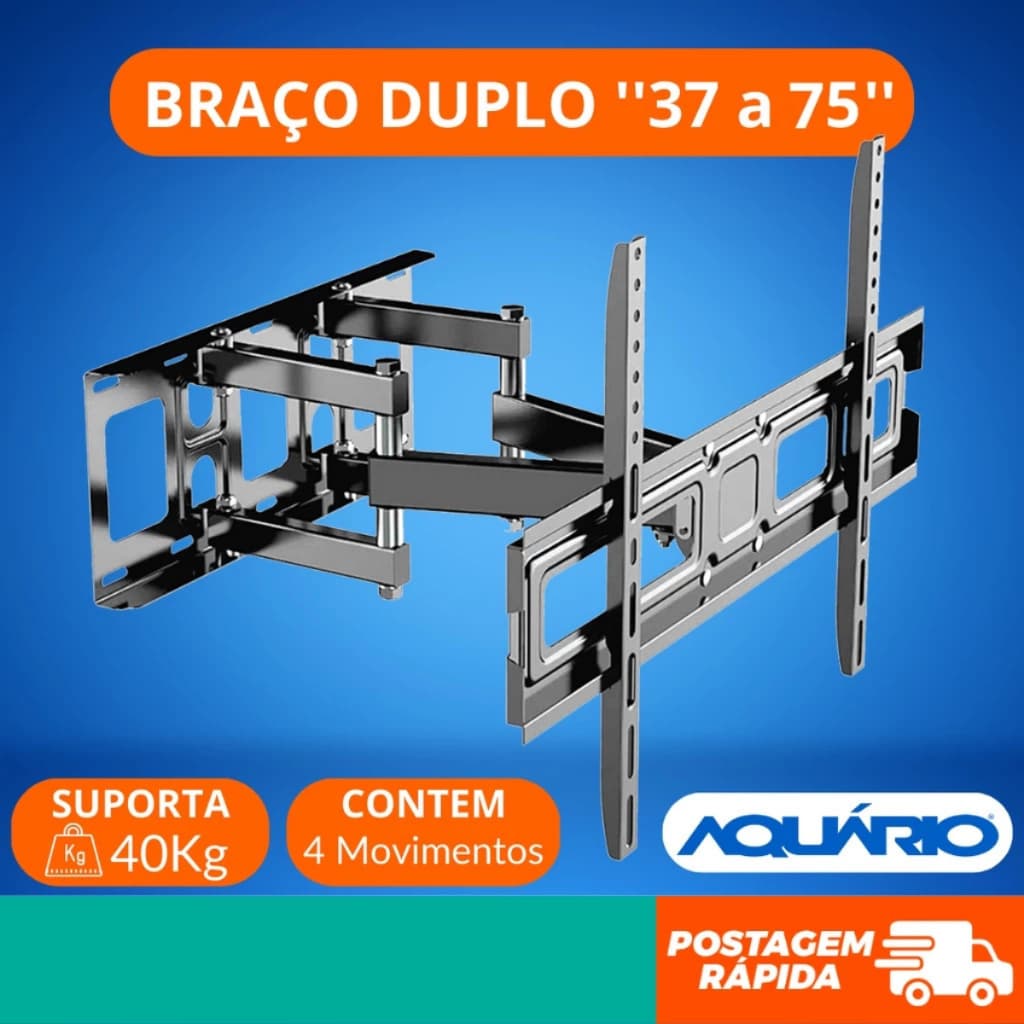PROMOÇÃO LANÇAMENTO!!! - Suporte Articulado para Tv Até 75 Polegadas Aquário SAV-4600