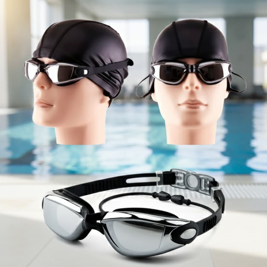 Óculos Natação Hydrovision Feike Original Anti Embaçamento UV + Protetor Ouvido Embutido ref:FK700D