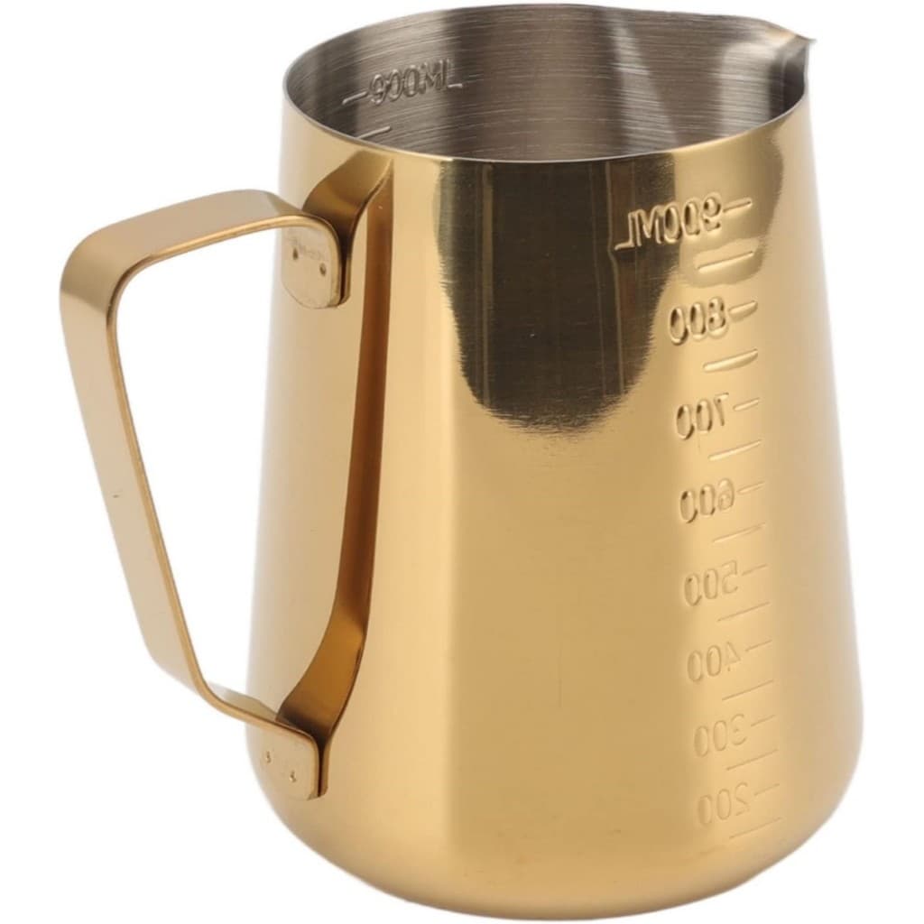 Jarra Pitcher Leiteira Inox Barista Latte Art Profissional Com Marcação Interna 250/350/550/900 Ml
