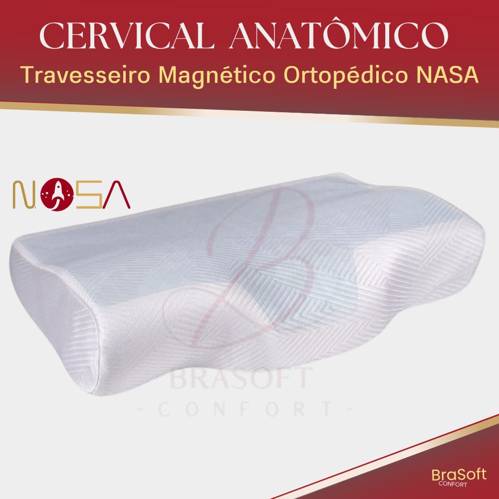 Travesseiro Nasa Cervical Anatômico Brasoft Confort