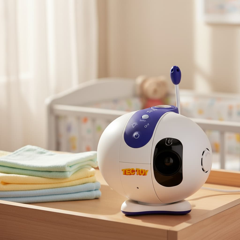 Câmera Babá Eletrônica TecToy Branca Controle pelo App Áudio Video