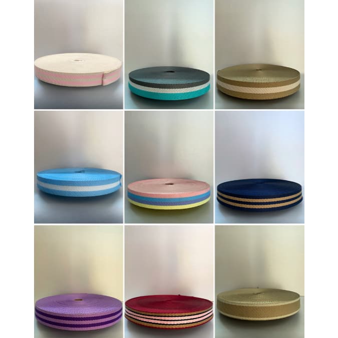 KIT 5 METROS ALÇA CHIC 2,5 CM - CORES VARIADAS