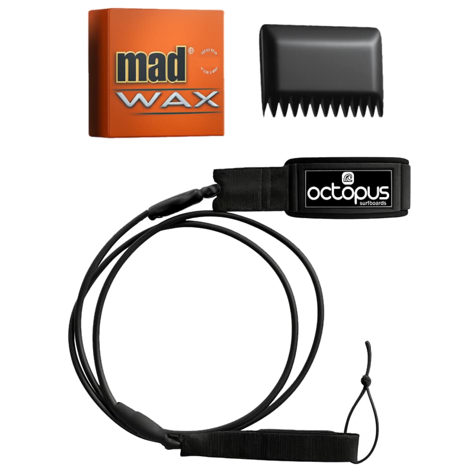 Leash Strep Prancha De Surf Competição + Parafina 80 Gr
