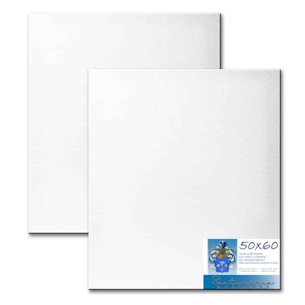 Kit 02 Telas De Pintura 50x60 Prontas Para Uso 100% Algodão