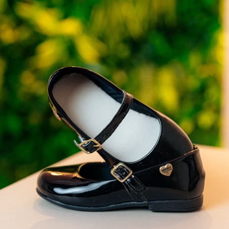 Sapatilha Infantil Menina Sapato Boneca Verniz Basica  Dama Daminha