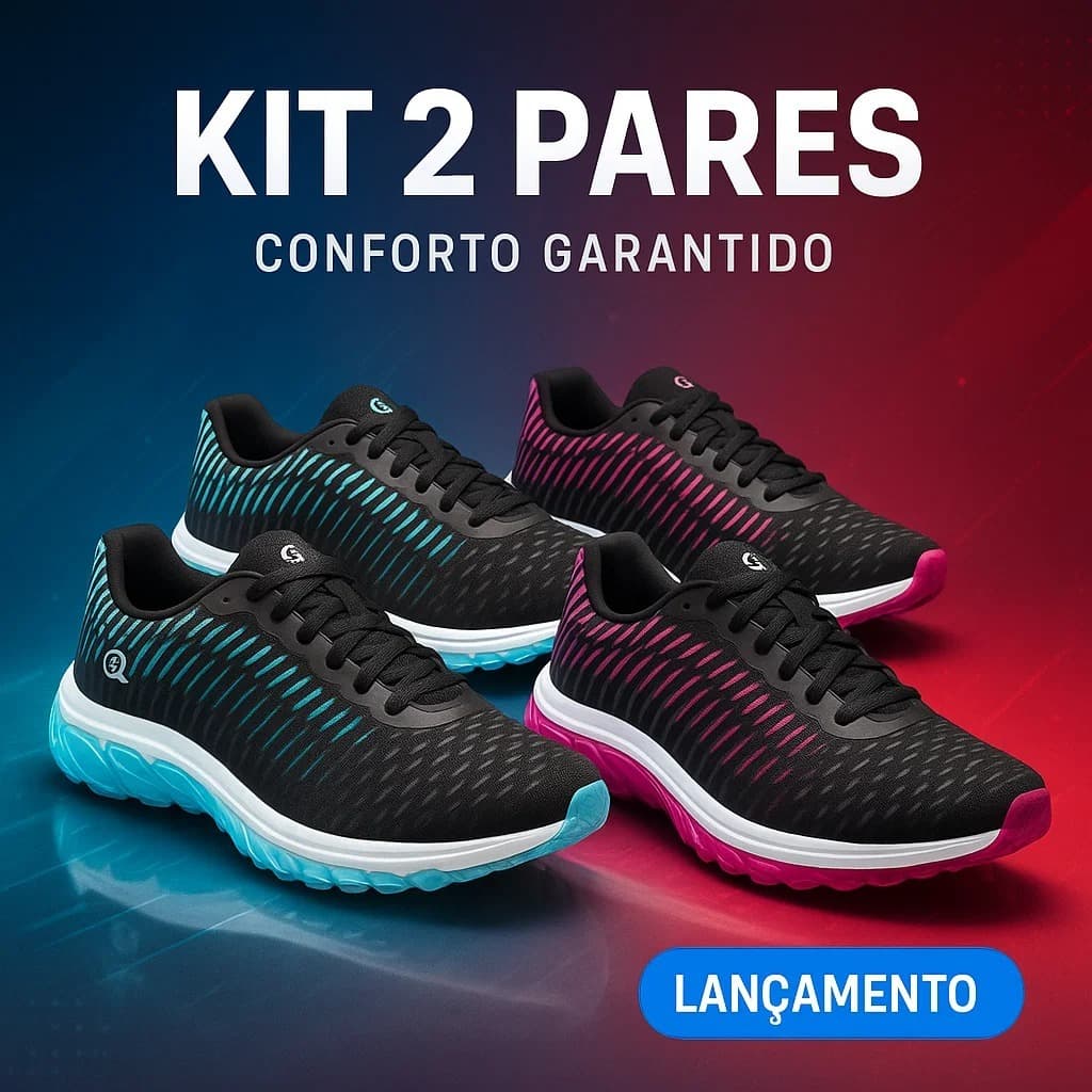 KIT 2 PARES Tênis Feminino Esportivo Caminhada Academia Leve Ideal Para Treinos e Dia a Dia 34-41
