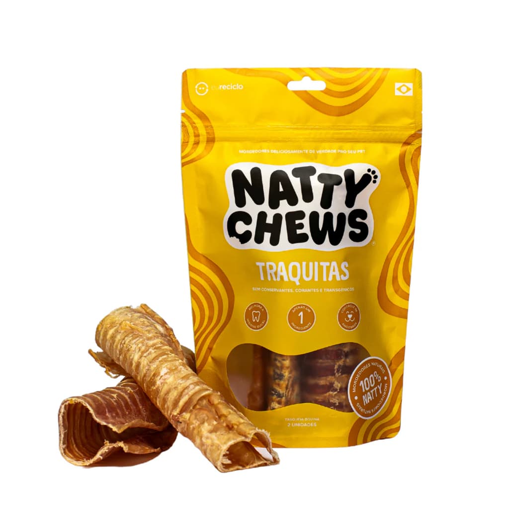 Natty Chews Traquitas Traqueia Bovina Desidratada 2 Unid