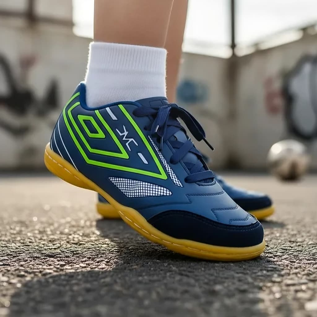 Chuteira Infantil Futsal Leve Confortável Para Quadra Salão Anti-derrapante