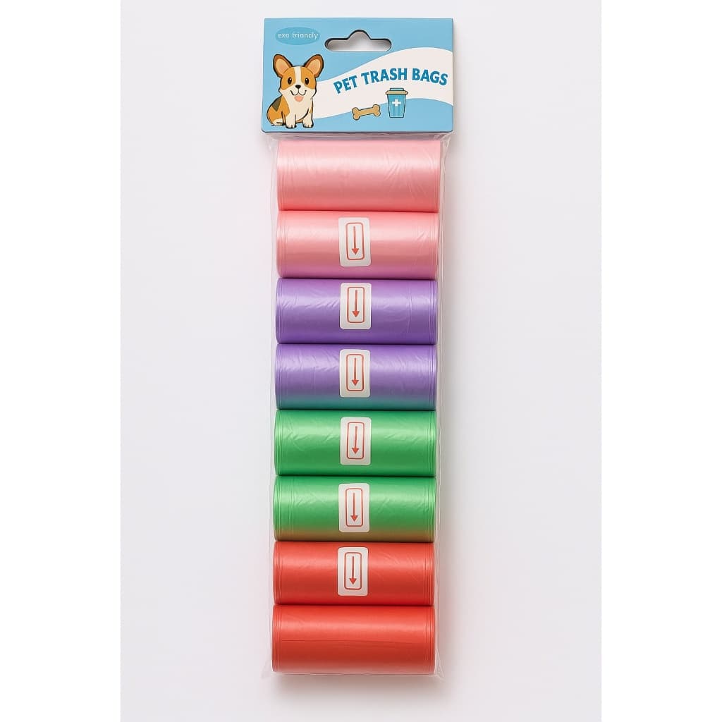 Refil Saco Cata Caca 33 Rolinhos (495 Saquinhos) + Suporte Colorido Para Pet Higiênico Biodegradável