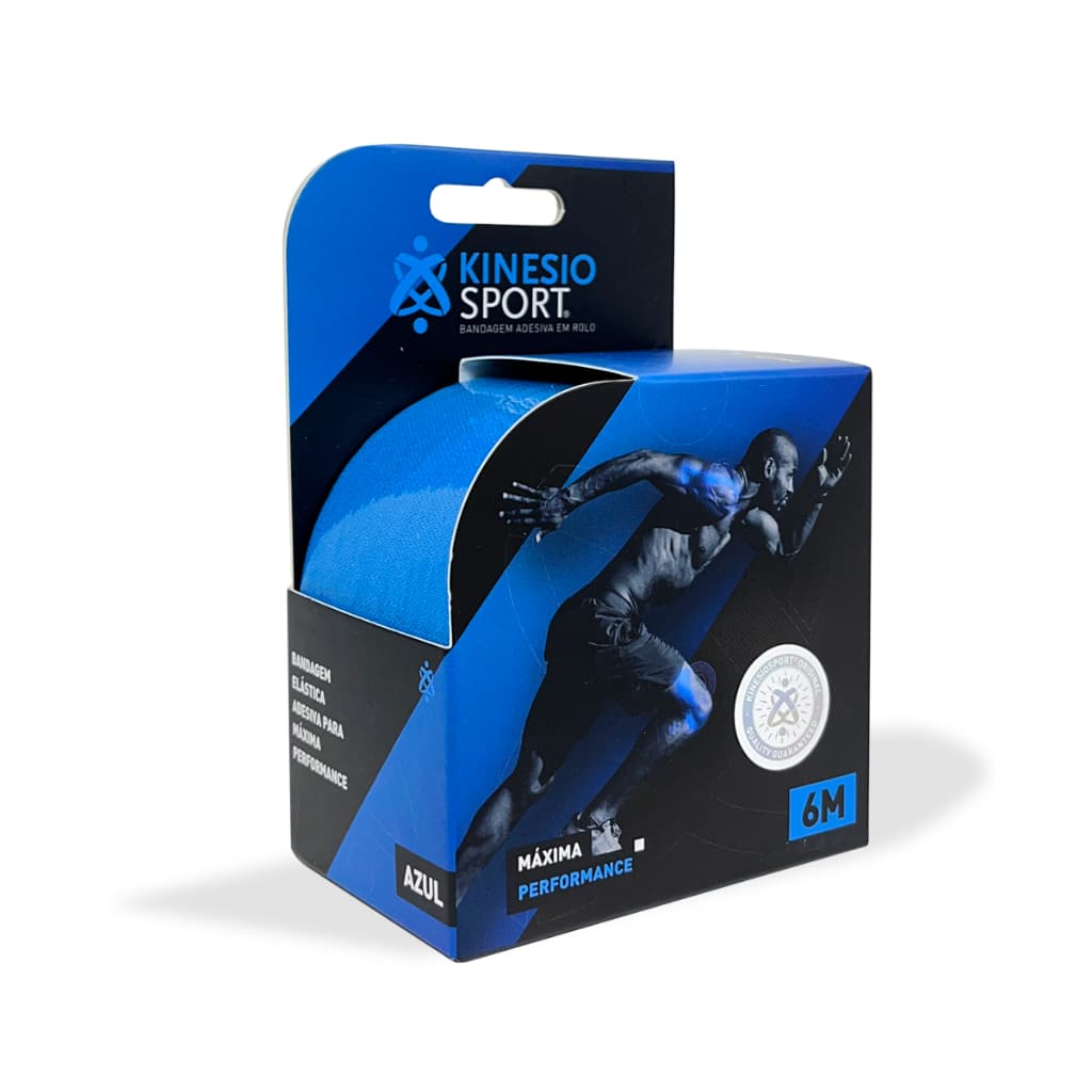 Bandagem Elástica Adesiva KinesioSport 5.0cm x 6m - Azul