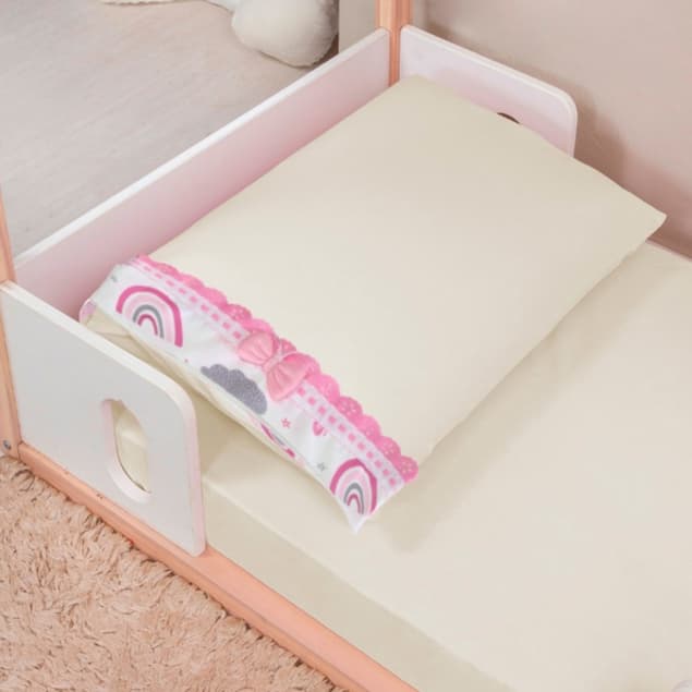 Jogo de Lençol 02 Peças Para Quarto de Bebê Berço Americano Percal 400 fios