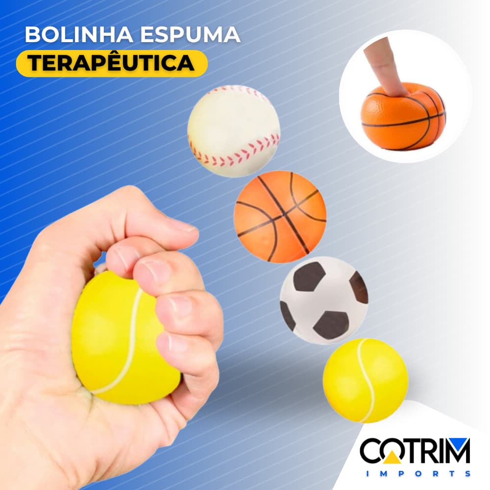 Bolinha Espuma Terapêutica para Fisioterapia e Massagem, exercícios manuais.