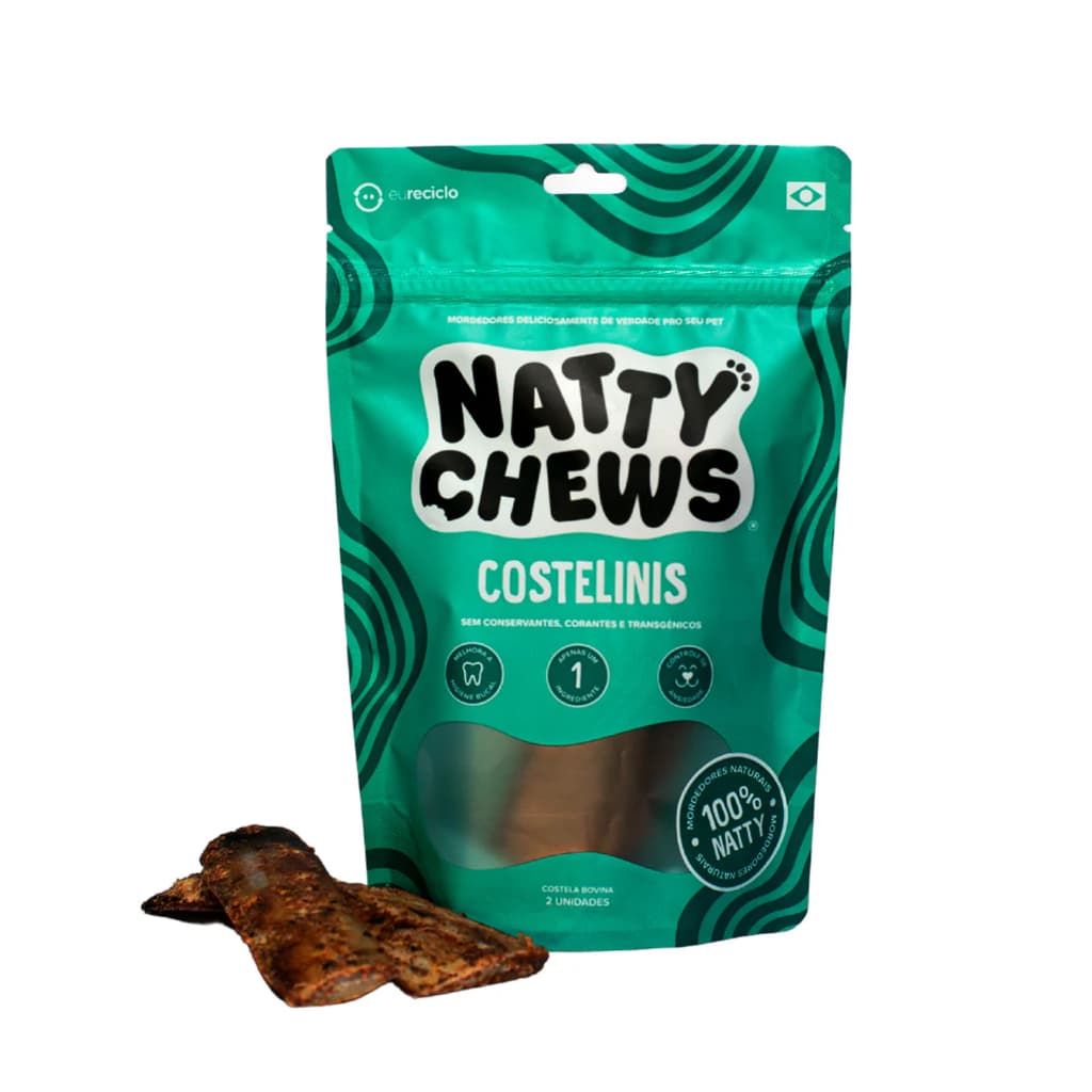 Natty Chews Costelinis Costela Bovina 2 Unid