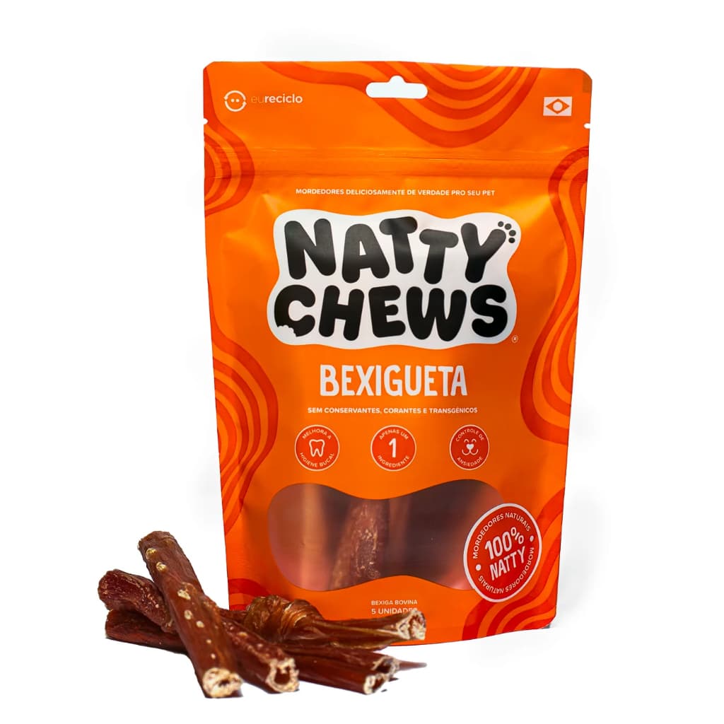 Natty Chews Bexigueta Bexiga Bovina 5 Unid