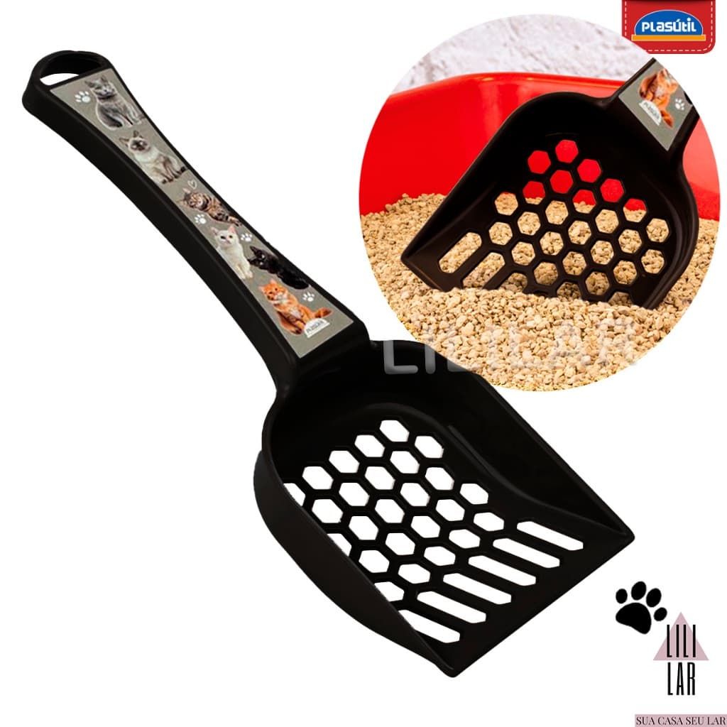 Pá Pazinha Higiênica de Gato Pet Coletora Caixa de Areia