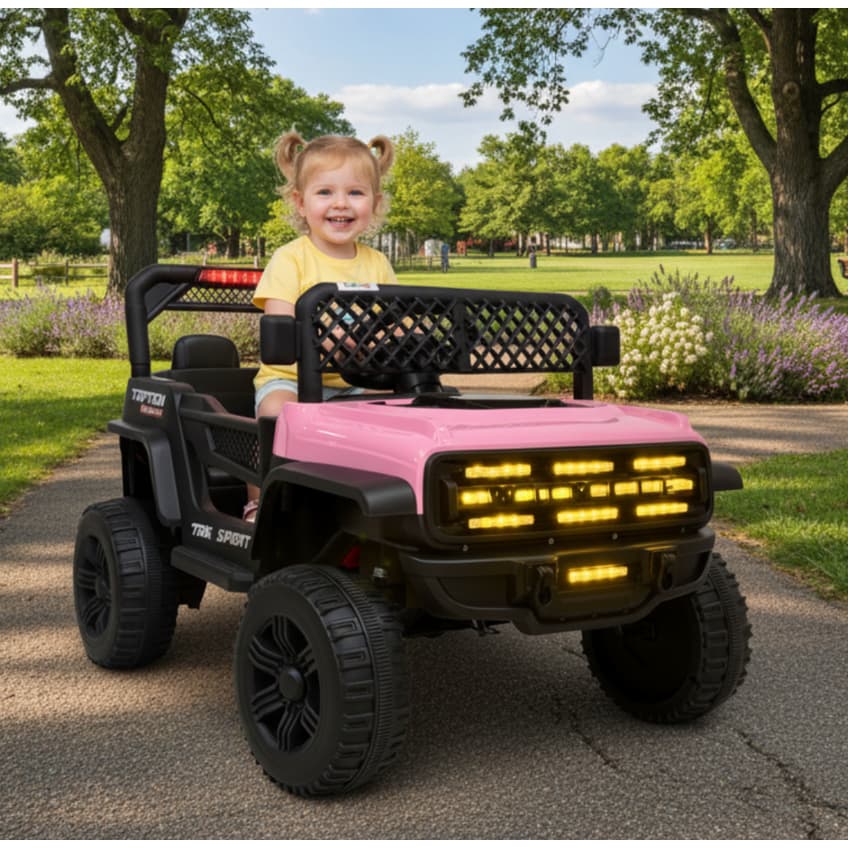 Carro Carrinho Jipe Jipinho Elétrico Infantil Mini Buggy Menino Menina Luz Som Controle 12V