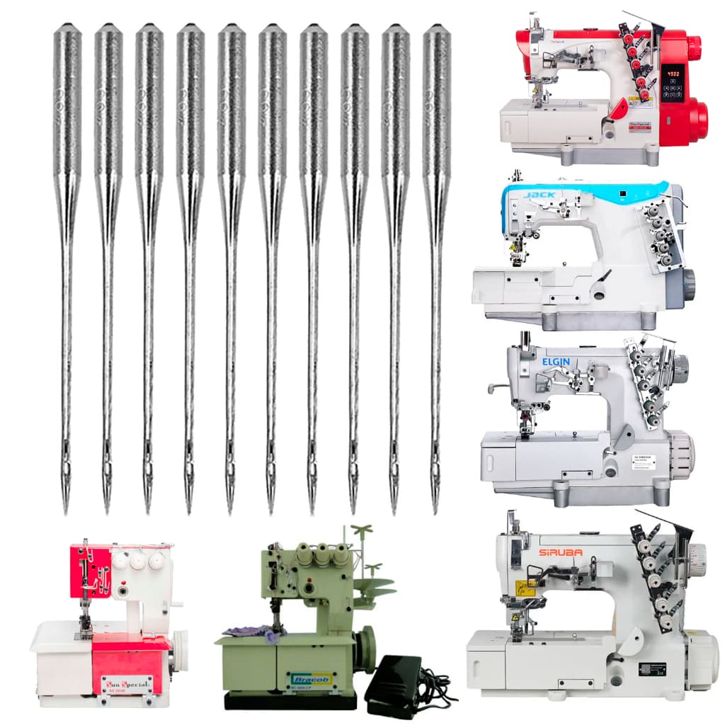 Agulha Para Maquina De Costura Industrial Colarete, Galoneira 11,12,14