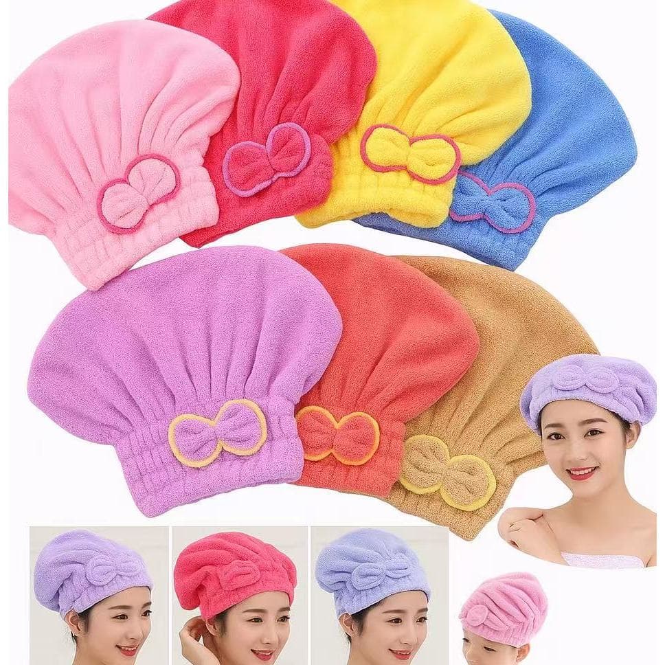 Kit 5/10 Touca para seca cabelo Mágica Touca de Banho Absorvente Toalha de Microfibra