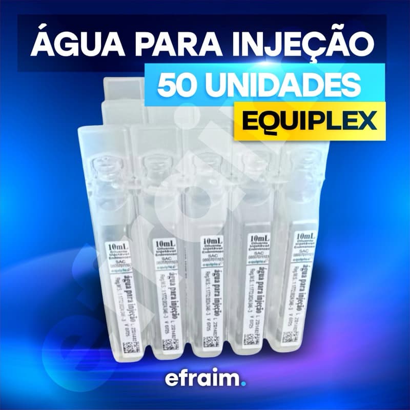 Agua Para Injeção - 50 Unidades - Marca Equiplex