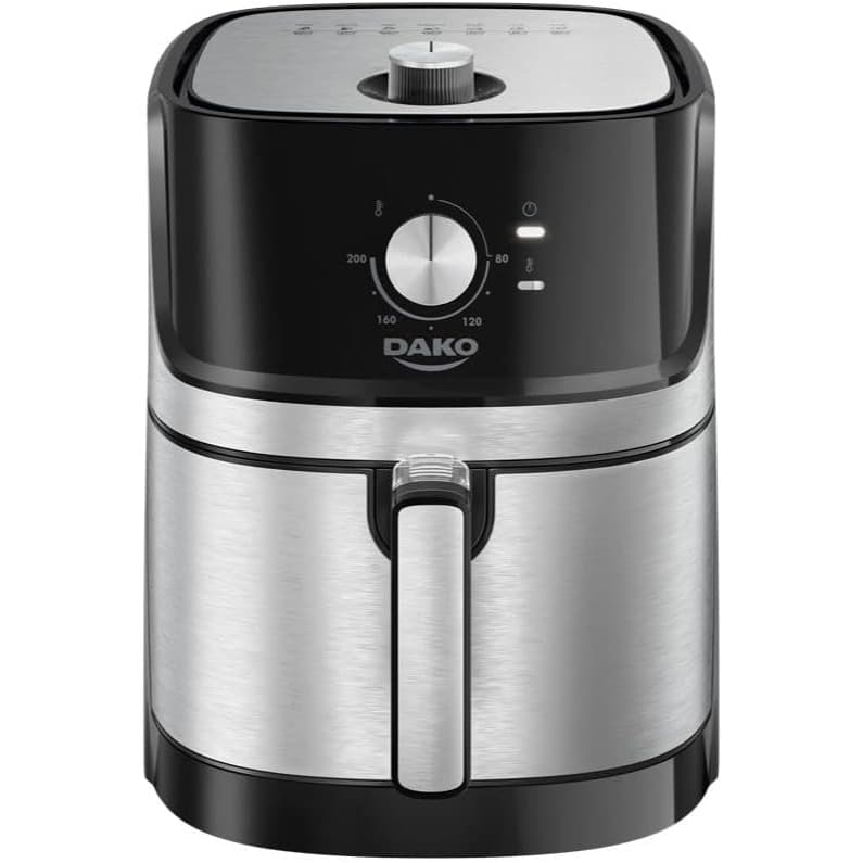 Air Fryer 5 Litros Inox com Painel Analógico Dako
