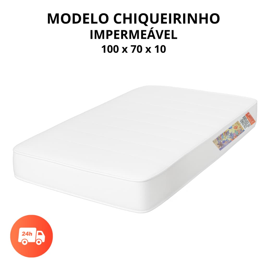 Colchão de Berço Chiqueirinho Moisés 100x70x10 Impermeável