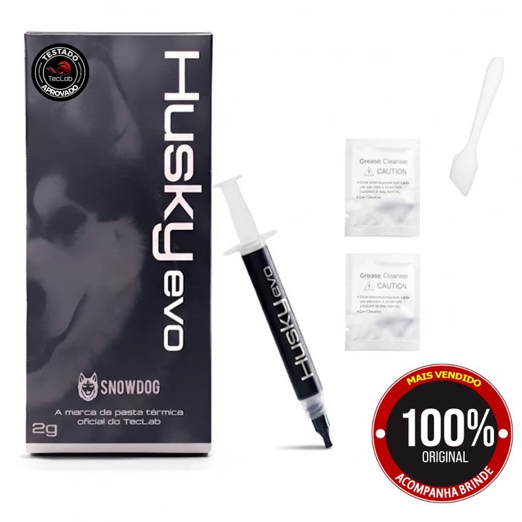 Pasta Térmica Snowdog Husky Evo Gaming Overclock  2g + Adesivo -Processador, XBOX, Playstation