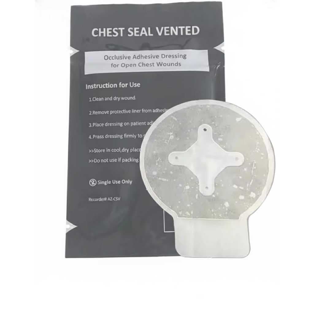 Selo de Tórax Valvulado Chest Seal Homologado - Kit IFAK/APH Tático/Primeiros Socorros SOS