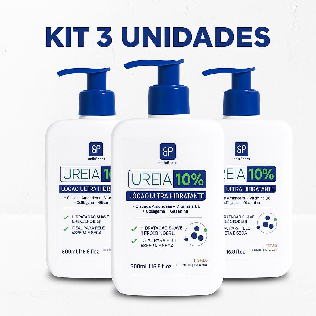 Loção Hidratante Corporal Uréia 10% Natuflores 500ml Pele Seca Ressecada e Áspera