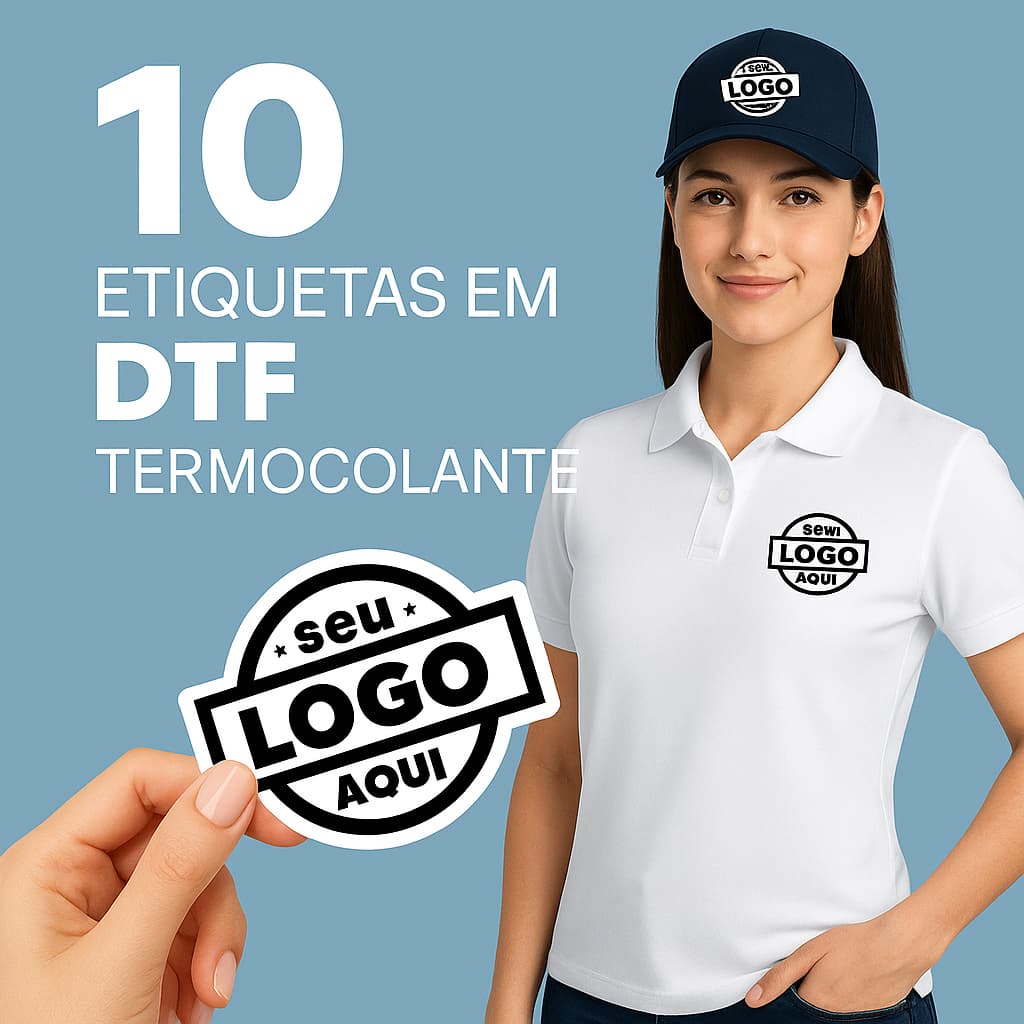 Etiquetas Personalizada Para Roupas DTF Logo Marca Aplica com Ferro de Passar Termocolante