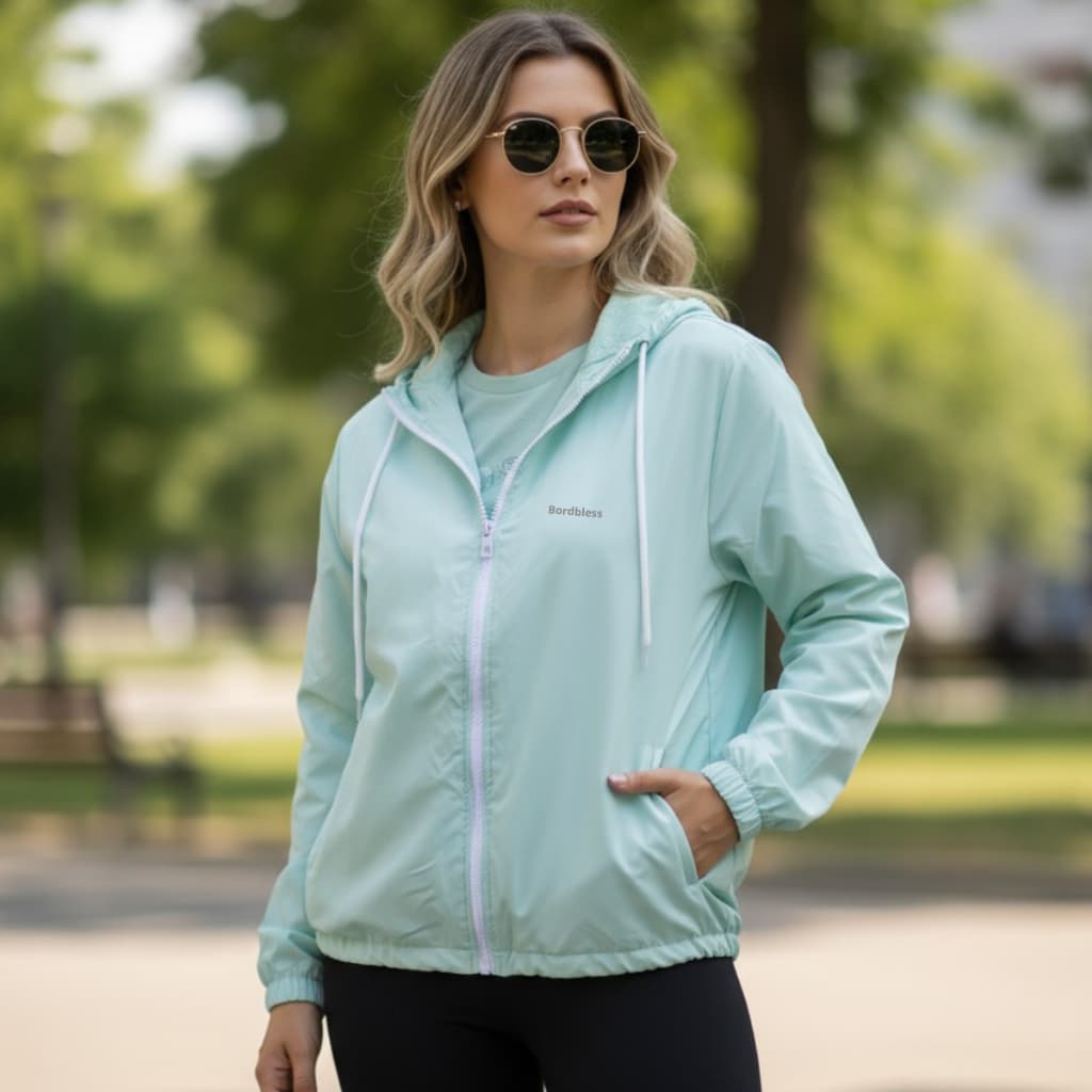 Jaqueta Feminina 100% Forrada Corta Vento Impermeável Inverno Capuz e Zíper