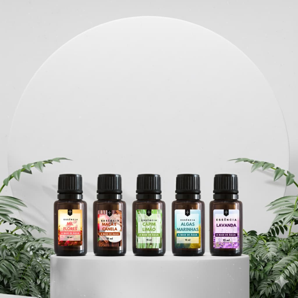 Kit 5 Essências Para Umidificador e Difusor Elétrico 15ml