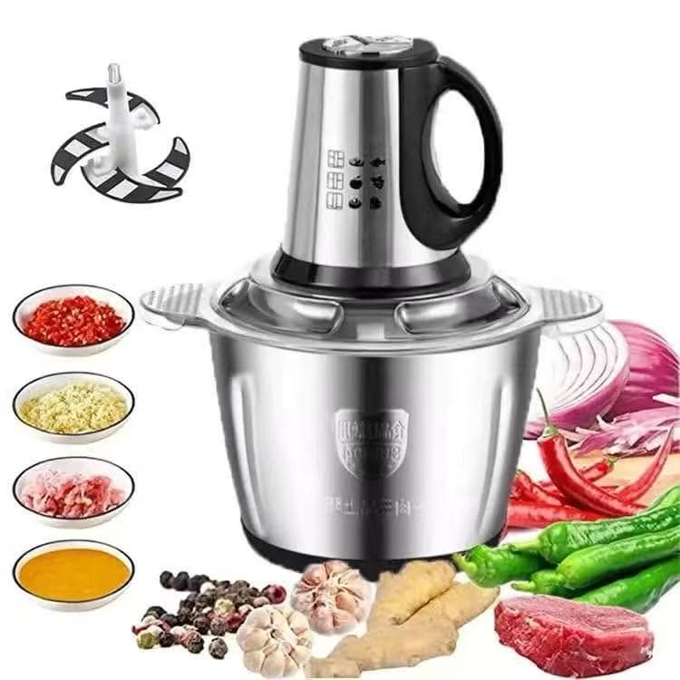 3L ou 2L Picador De Alimentos Moedor De Carne Mixer Elétrica Processador Cozinha Casa Alho 110v RJ