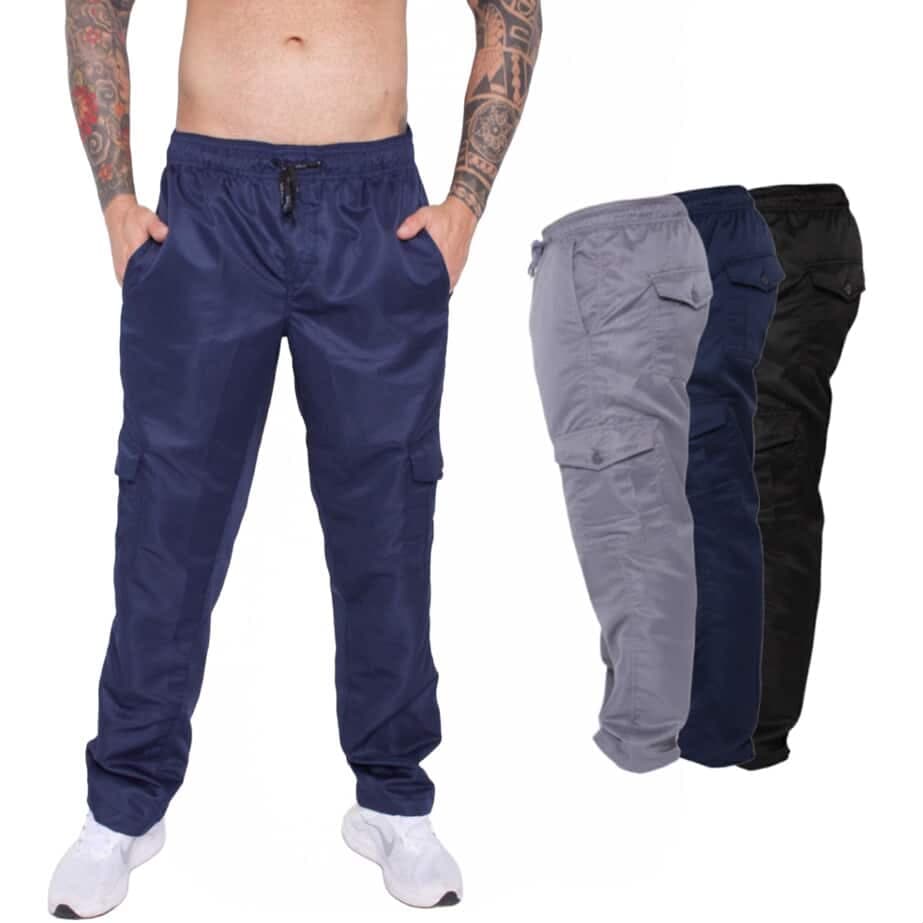 Calça Cargo Tactel com 6 Bolsos Para Trabalho/ Uniforme/Esporte