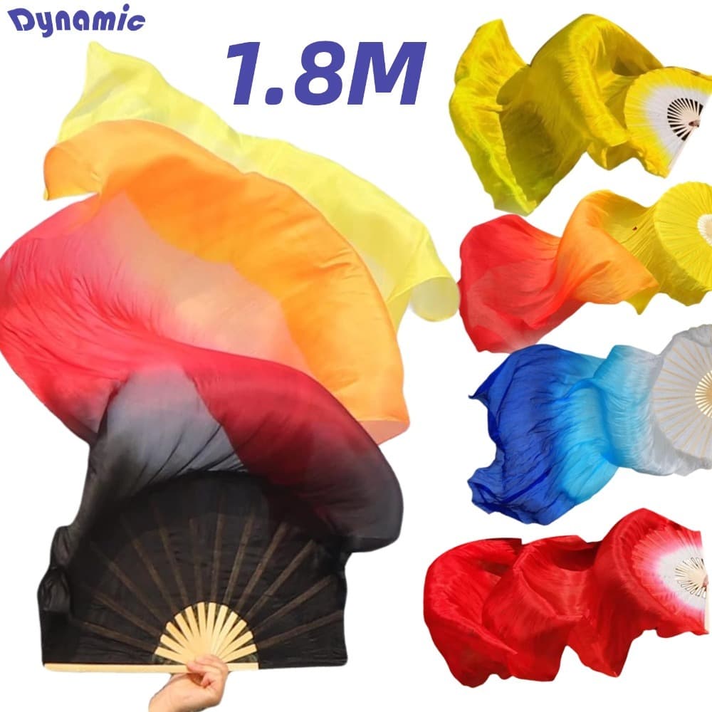 4/2/1 PCS 1.8M  Fan Véu Leque Dança Do Ventre Cigana Poliéster Samba Feito à mão