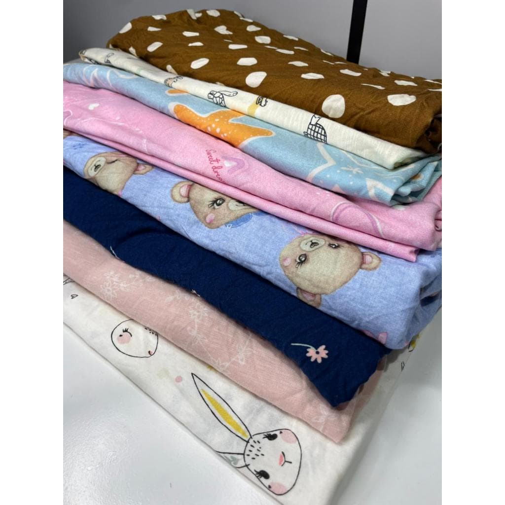 Retalho Estampado Malha/Cotton Algodão - Estampa Masculino/Feminino - Retalho Grandes - 3/4mt no KG