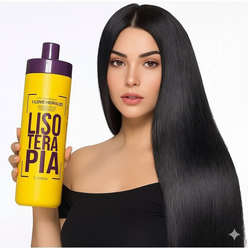 Mascara de hidratação e Progressiva Orgânica Sem Formol Lisoterapia - Hidralise 1L - Liso Extremo